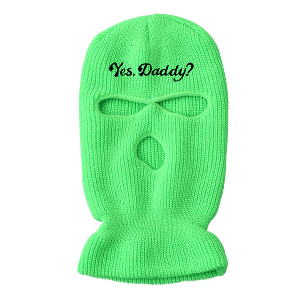 3 Hole Ski Mask Yes Daddy Full Face Balaclava Winter Warmer Outdoor Sports Thermal for Men Women