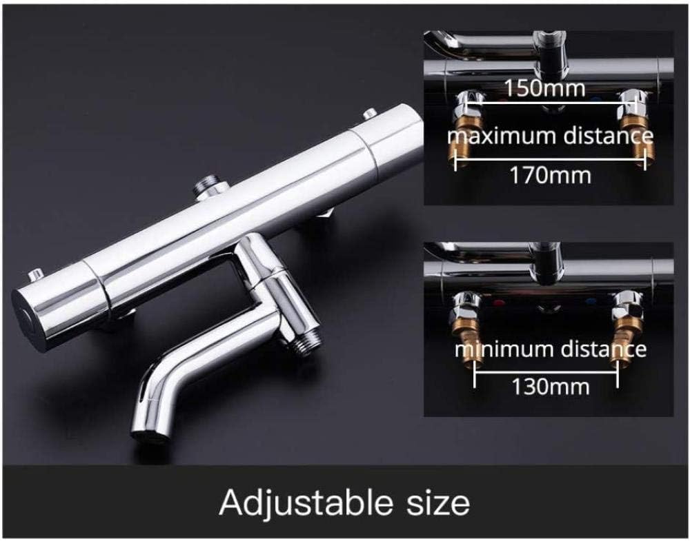 Shower Set Bathtub Brass Thermostatic Bathtub Shower Wall mounting Lift Adjustable hot Cold Water Large Round Head Shower high Pressure G2491-Y23507