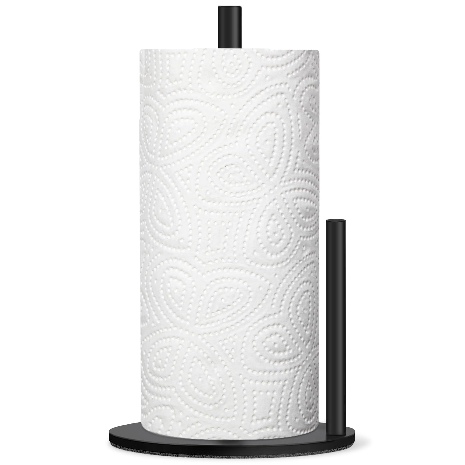 Photo 1 of Paper Towel Holder Countertop, Premium Stainless Steel Black Paper Towel Holder with Anti Slip & Waterproof, Freestanding Countertop Paper Towels Holder for Kitchen, Tabletop, Bathroom