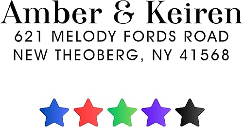 Sello de dirección de devolución personalizado con mango de madera autoentintado