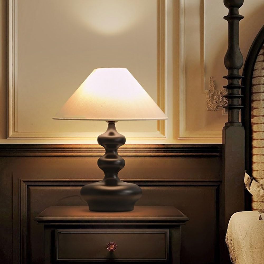 Lighting equipment Lampa biurkowa z litego drewna, sypialnia, tkanina, główna lampka nocna Bedroom