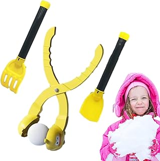 Winter Snow Toys Kit, Snow Toy Kit Snow Sand Molds with Shovels, Banana Duck Snow Mold Beach Sand Toys, Snow Shape Tools with Handle, Funny Snow Ball Maker for Kids Adults Boys Thaely