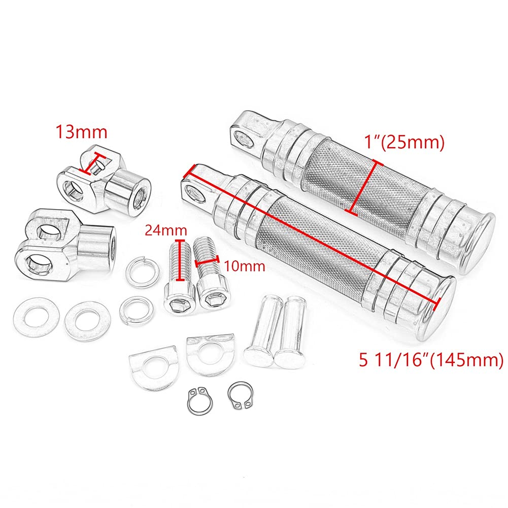 Estriberas universales para Motocicleta estriberas modificadas reposapiés Plegables Juego Pedales Carreras para CBR650R para Y&amaha M&T07 10mm Pedales Pie Motocicleta (Color : C)