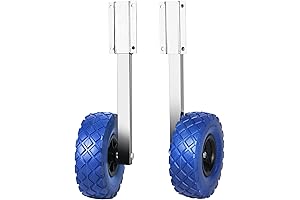 300-Pound Stainless Steel Transom Wheel Dolly Launching System with 10" Tires Assisting Effortless Boat Launch