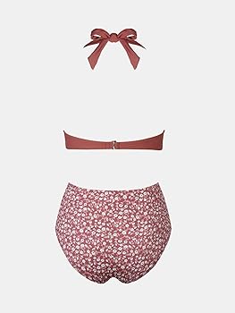 CUPSHE Vrouwen Bikini Sets Hoge Taille Badpak Onderdraad Verstelbare Bandjes Twisted Haak Volledige Dekking Bottom, Zwart, XS