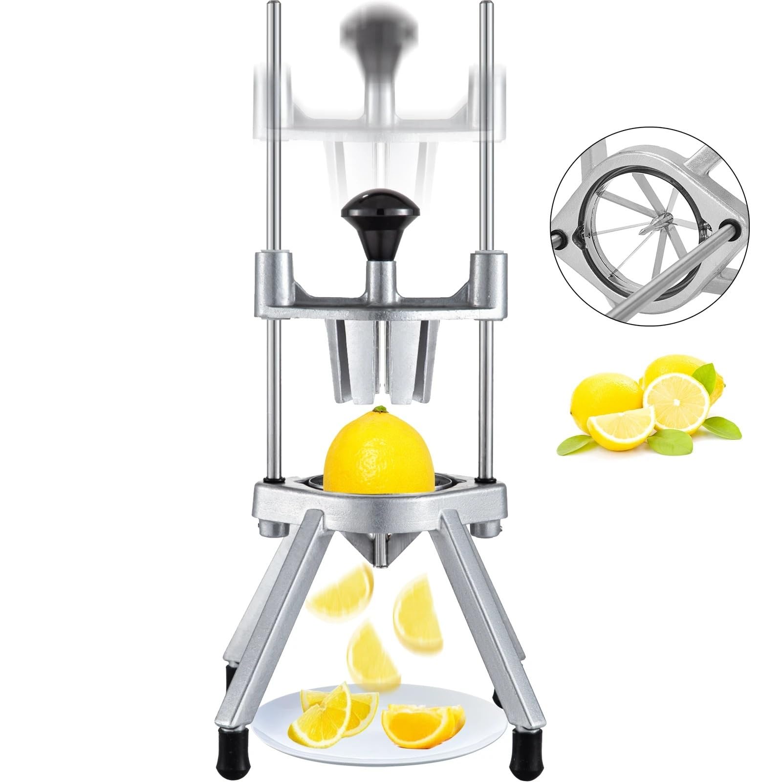 8 Abschnitte Zitronenkeilschneider Zerkleinerer für Obst und Gemüse, effizientes Küchengerät Gadget
