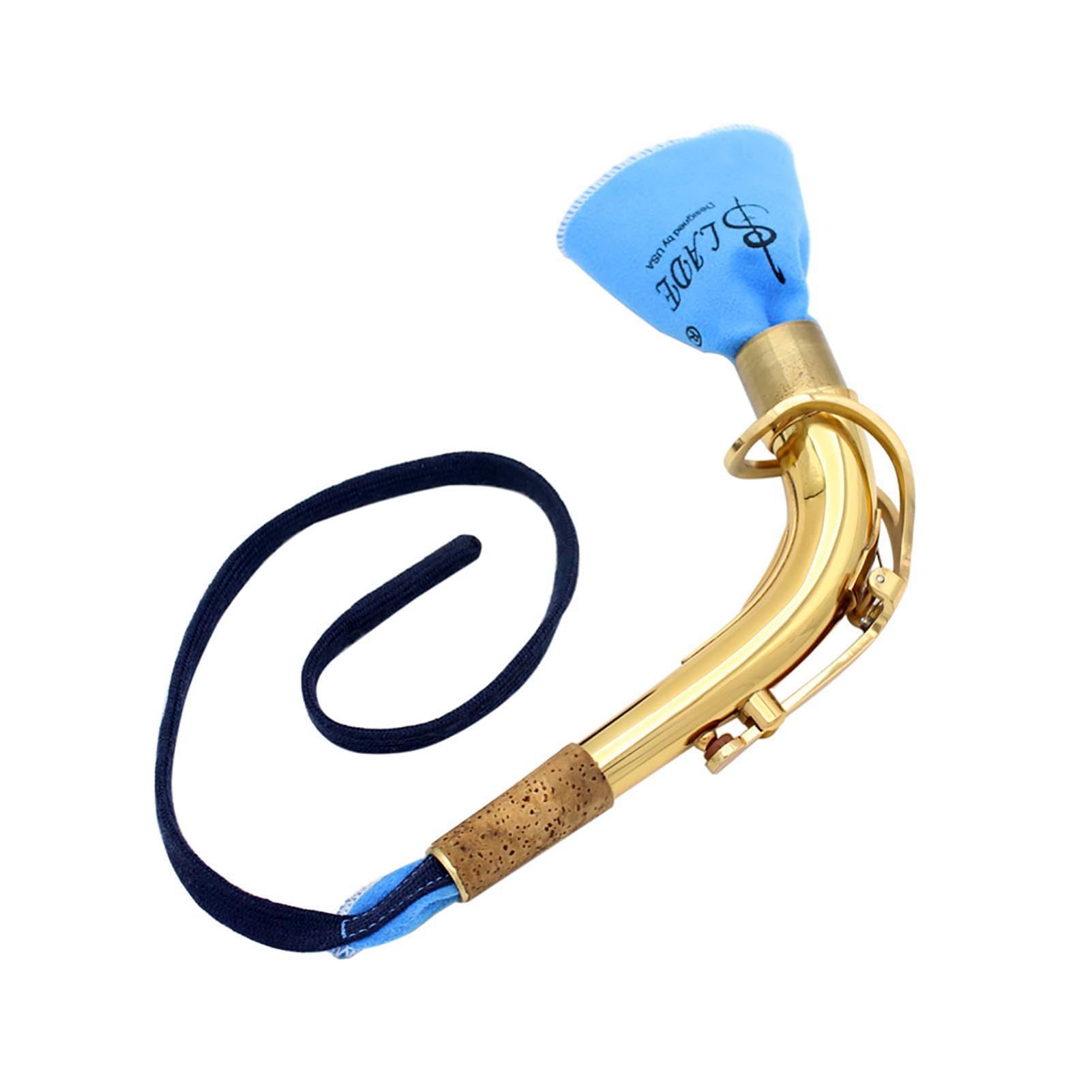 Messing Altsaxophon Hals, Alt Sax Hals Beugen mit Sauberem Tuch Korkfett für Altsaxophon-Zubehör Spielen Sie Instrumentenzubehör
