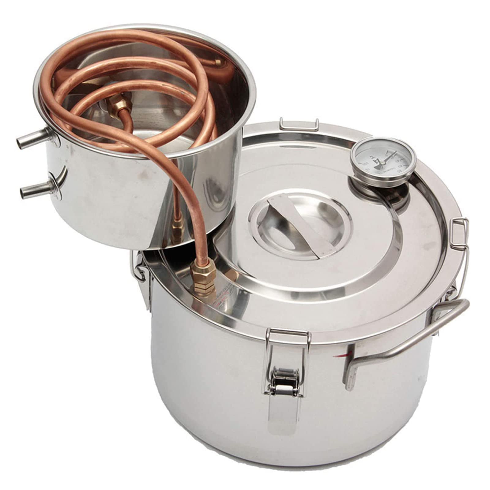 ANZAGA Kit de destilación, Equipo de destilación para el hogar Aceite Esencial de Bricolaje de Hierbas, Plantas y Flores,6 l/1.5 GAL