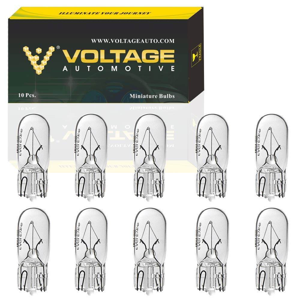 Voltage Automotive(10 Pack) 194 T10 Automotive Light Bulbs License Plate Dome Light Map Reading Light Trunk Light OEM Replacefment