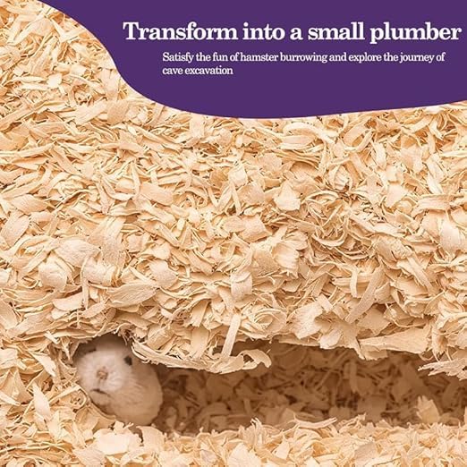 Image of Natural Wood Shaving Bedding for Hamster, Dwarf, Mice, Gerbil, Rabbit and Guinea Pig 1 Kg