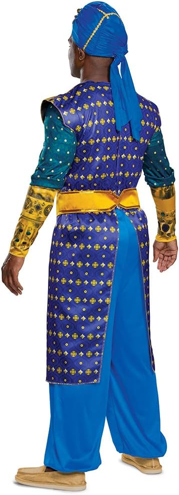 disguise men's genie deluxe adult costume m (38-40) blue