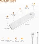 Sensky Motion Activated Strip Lights Rechargeable Motion Sensor LED Strip Light Dimmable Strip Lighting for Wardrobe,Cabinet, Pantry, Closet (2M, Cool White)