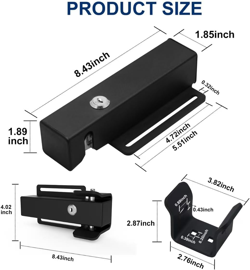 Universal Automatic Electric Gate Lock Gate Operator System Device Safe Security Gate Lock Work for DC 12/24V Swing Gate Opener, Compatible with Mighty Mule, JUJIANG,Topens,CO-Z,Gyxel,X X-HOUSE