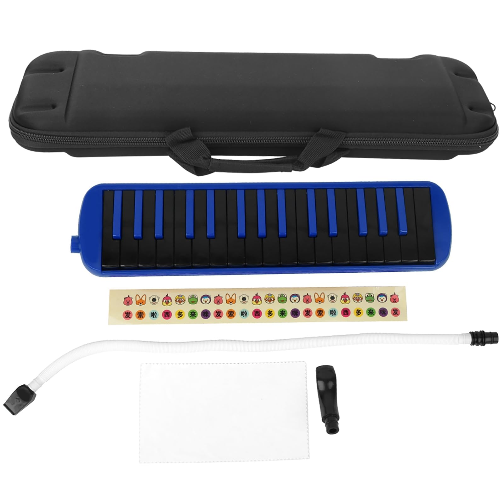 Blaues Melodica-Blasinstrument mit 32 Tasten und Komfortablem Design Zum Üben für Anfänger (BLUE)