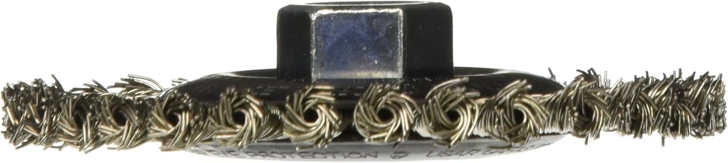 Bosch WB554 4-Inch Stainless Stringer Bead Knotted Wire Wheel, 5/8-Inch x 11 Arbor