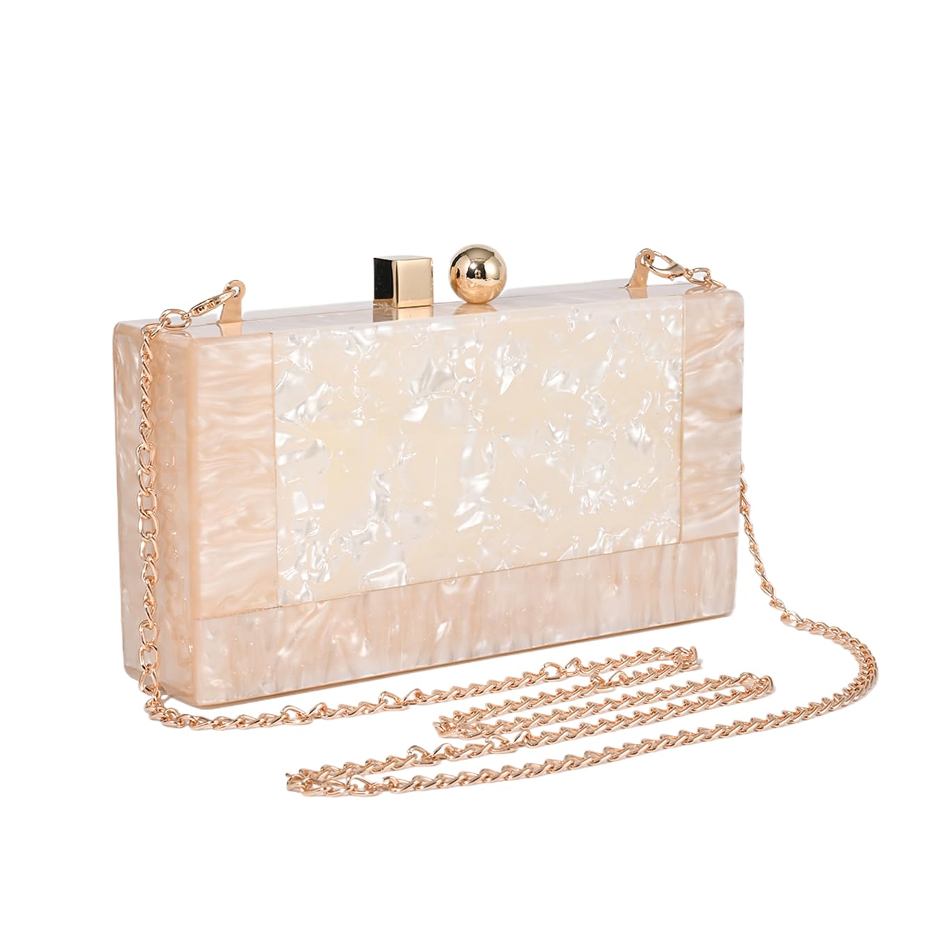 Ryxuzer Evening Handbags For Women, Small Purses Shoulder Bag Clutch Acrylic Box Bride Wedding Purse Prom Disco Ball Decor