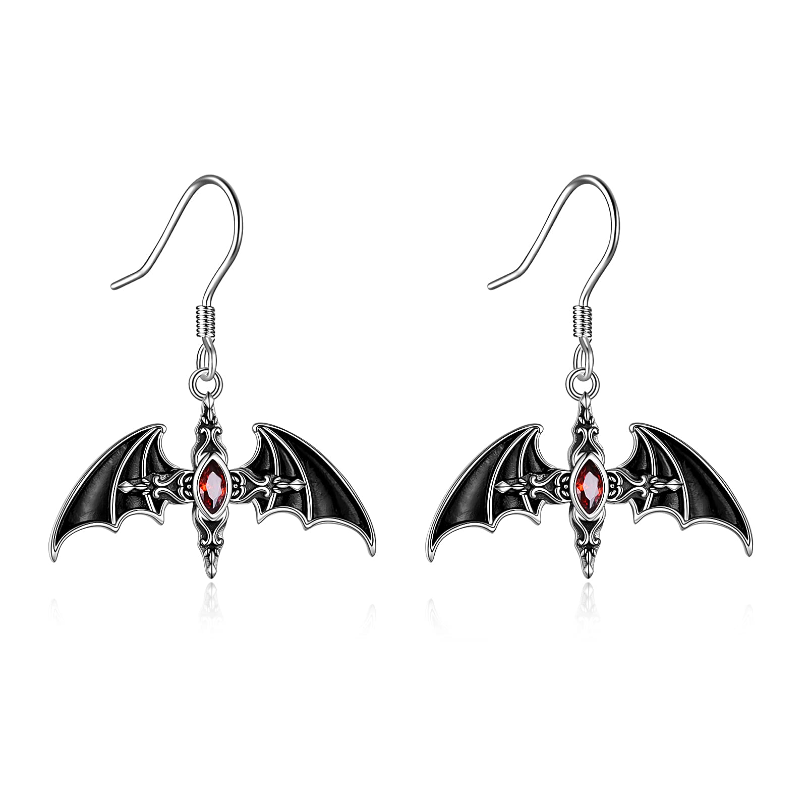 Collana Pipistrello Gotica YAFEINI In Argento 925 Con Pietra Sanguigna, Per Donne E Ragazze, Gioiello Strano Per Halloween
