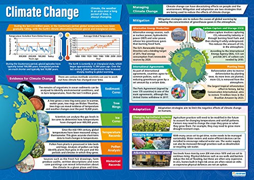 Daydream Education Climate Change Poster - Laminated - LARGE FORMAT 33" x 23.5" - Geography Classroom Decoration - Bulletin Banner Charts