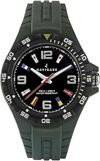 Orologio da uomo Navigare Cayman, NA253, waterproof, cinturino in silicone, ghiera giverole