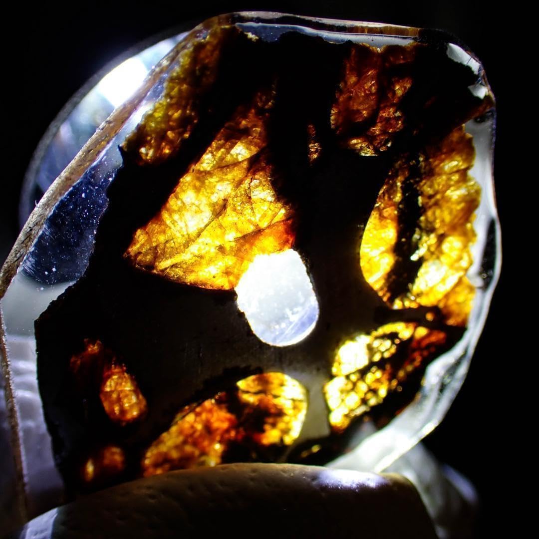 天然石 パラサイト隕石 原石 水晶 結晶 丸玉 ポイント 鉱物