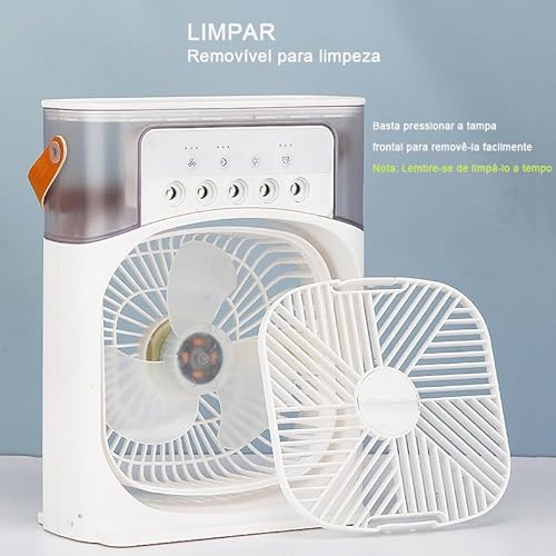 losipoka Ventilador Portátil de Mesa Mini Ar Condicionado Umidificador Climatizador Pode Colocar Gel