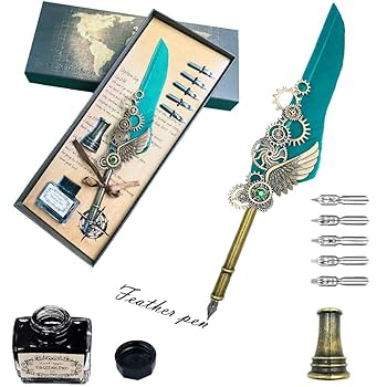 Amazon | 羽羽ペンセット 手作り羽ペンセット 羽根ペンセット
