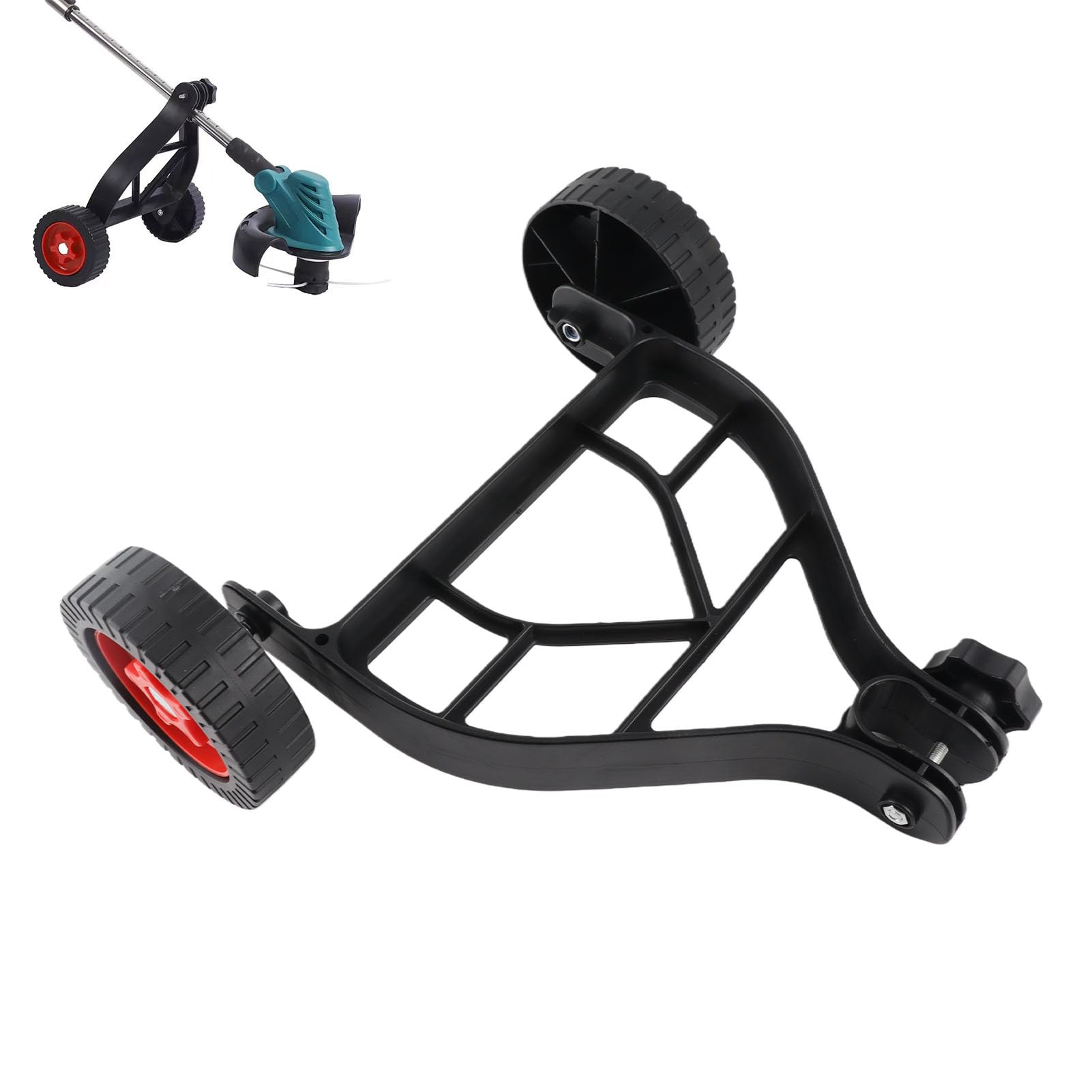 Luocute Fixation de Roue de Support de Bordure Réglable, Roues Auxiliaires de Tondeuse à Gazon de Conception Améliorée pour la Plupart des Tondeuses, Roue de Bordure Portable