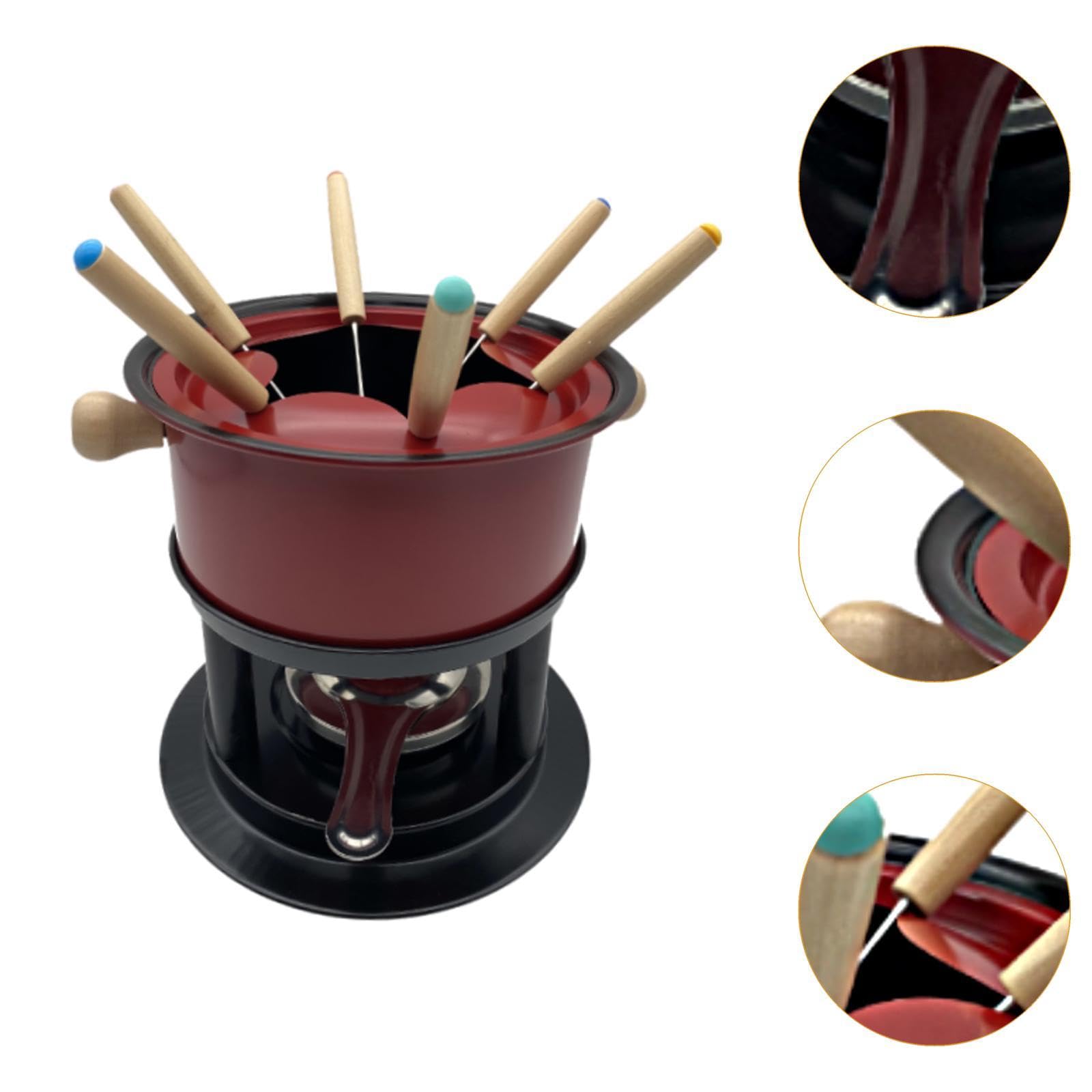 Qectial Fonduetopf, Fondue Set, Robustes Käse Fondue Set, Fonduetopf, Fonduetopf Set für Desserts, Fleisch, Hochzeiten, Outdoor Feste