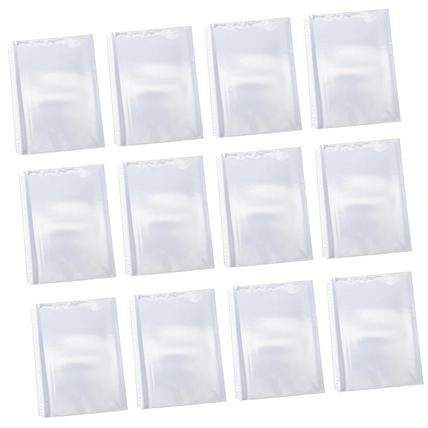 100 protezioni interne per raccoglitori con fori perforati, tasche per raccoglitori di documenti A4, protezioni per pagine A4, per casa, ufficio, cartelle di file in carta trasparente in