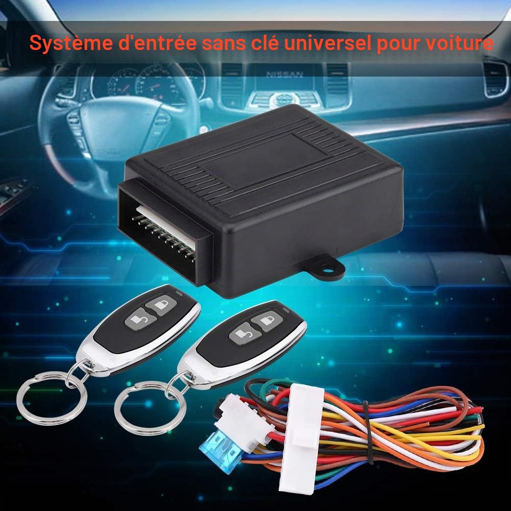 Kit Central de Voiture Universel, Kit de télécommande de Verrouillage Central de système d'entrée sans clé de Serrure de Voiture