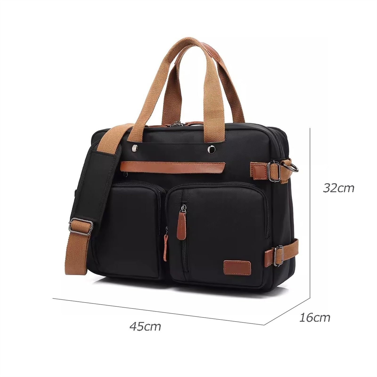 Que Lleva Maletín de Mano Gran Capacidad 15,6/17,3 Pulgadas Bolso Hombro/Hombro for Ordenador portátil Negocios Multifuncional(Grey,17.3 Inches)