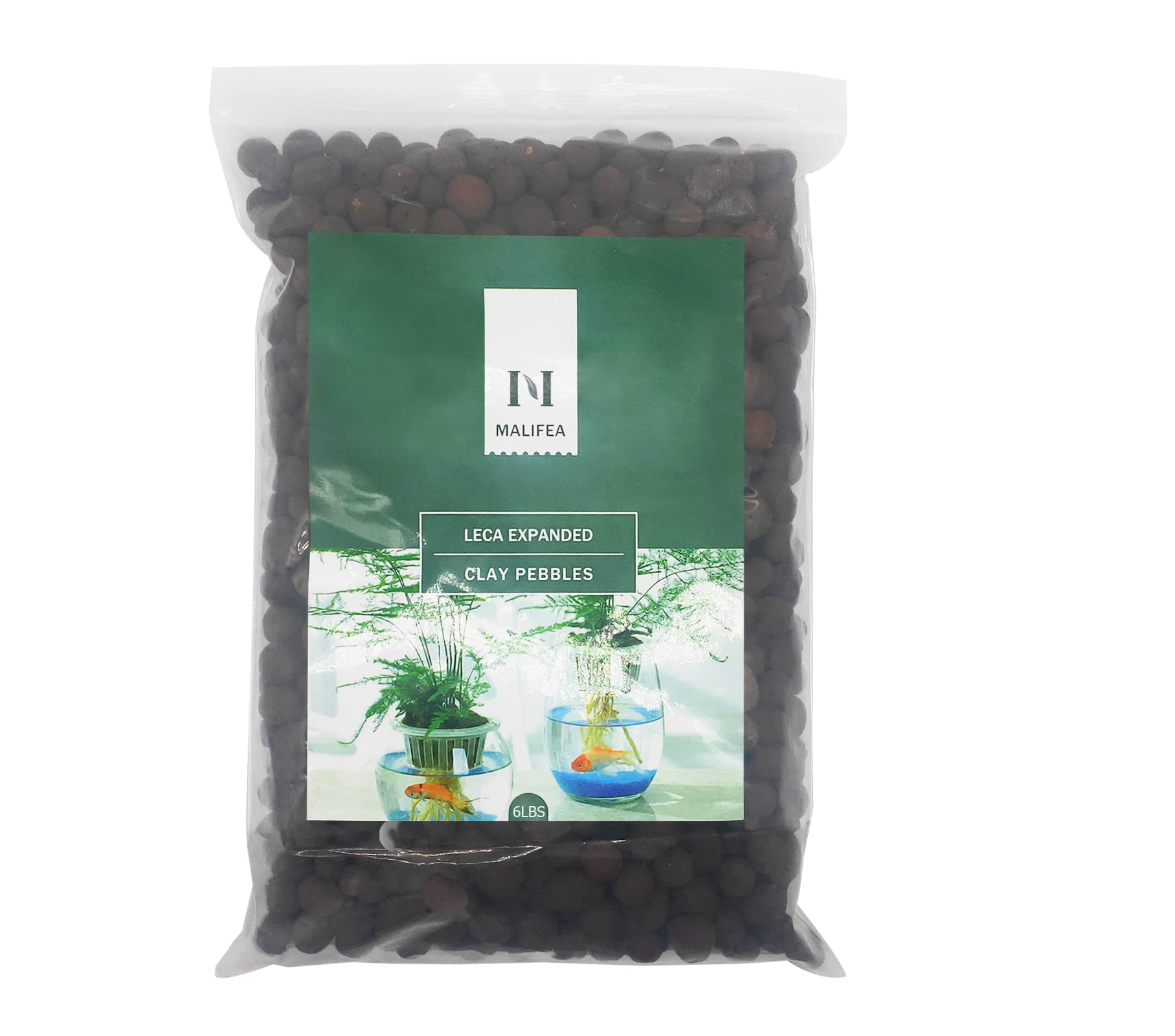 Piedras de arcilla expandida Leca de 6 libras para plantas de jardín de interior (6 libras)