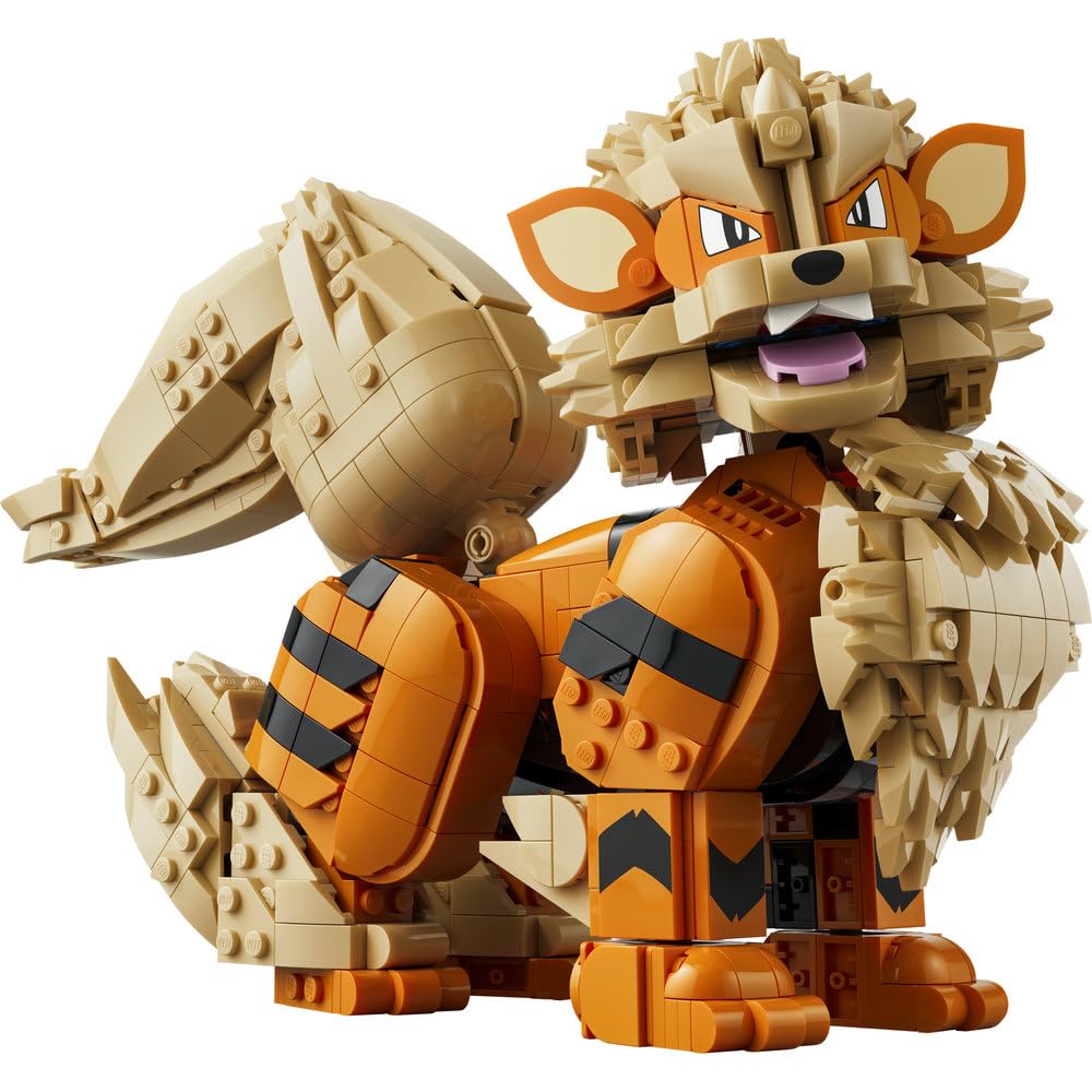 LEGO Pokémon Arcanine 72160 | Kolekcjonerska figurka Pokémona, duży zestaw klocków dla dorosłych, prezent dla fana gry, dekoracja, 1190 elementów
