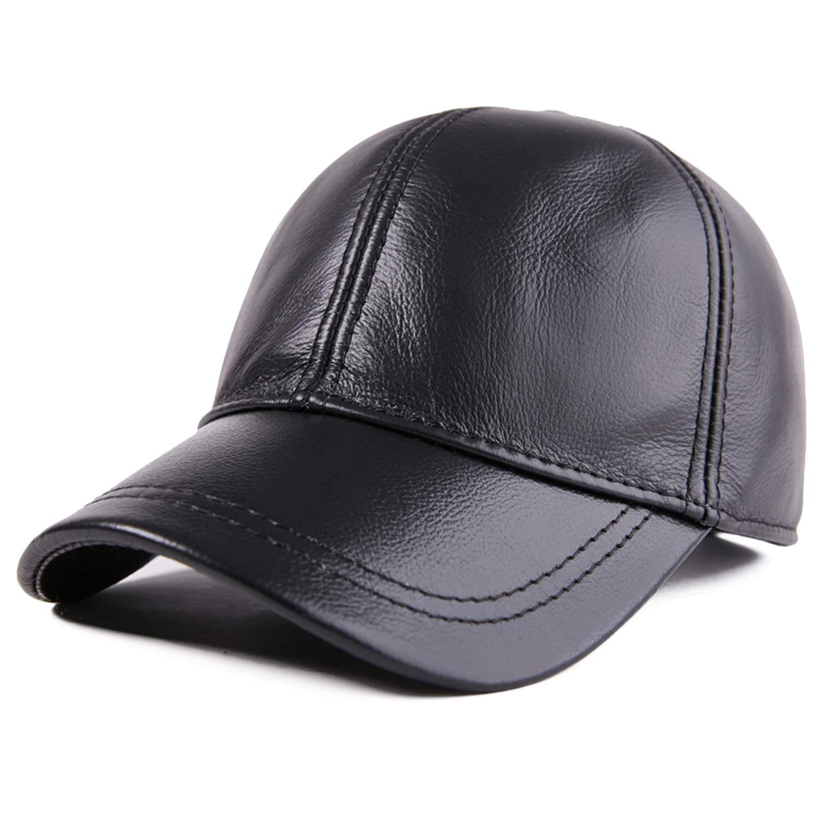 Cappello da Baseball in Pelle Cappello di Hip Hop - Cappello Uomo Donna - Unisex Regolabili Berretto da Baseball