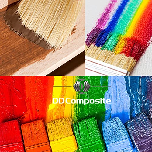 DD Composite Laminierpinsel Sets Flachpinsel Kunststoffstiel verzinkte Zwinge, Pinsel bitte wählen:30mm (12 Stück)