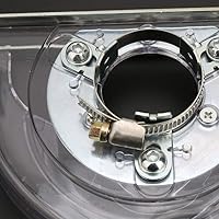 Vista 6 de Hyuduo Cubierta de polvo de corte para amoladora angular de 100/125/5.906 in Cubierta de polvo y disco de sierra de 90/115/4.921 in