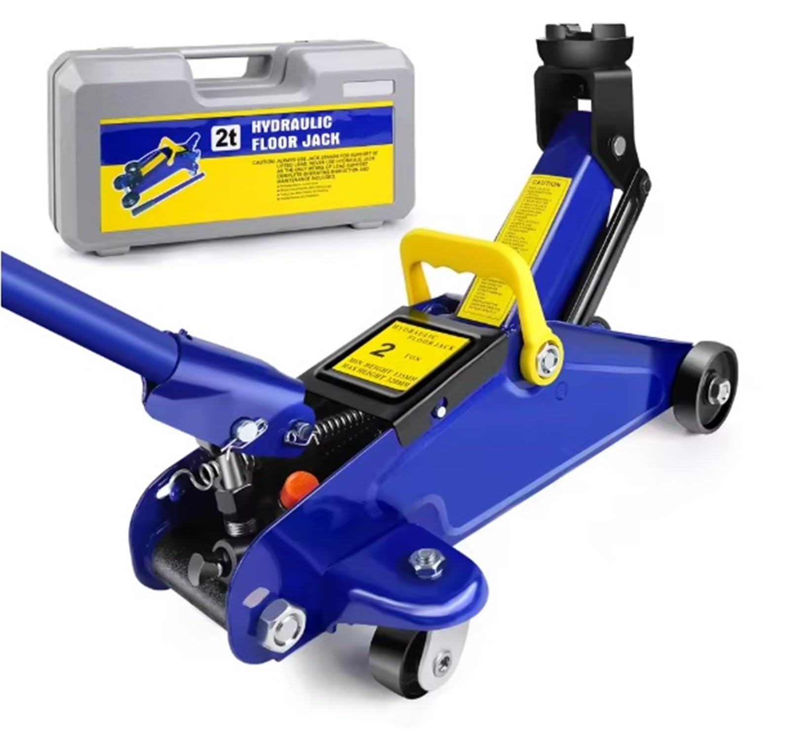 Hydrauliczny podnośnik podłogowy 2T z pudełkiem i ramą osi 3T 2 szt. Stalowe narzędzia do podnoszenia samochodu do warsztatu garażowego Zestaw podnośników nożycowych(Only Hydraulic Jack)
