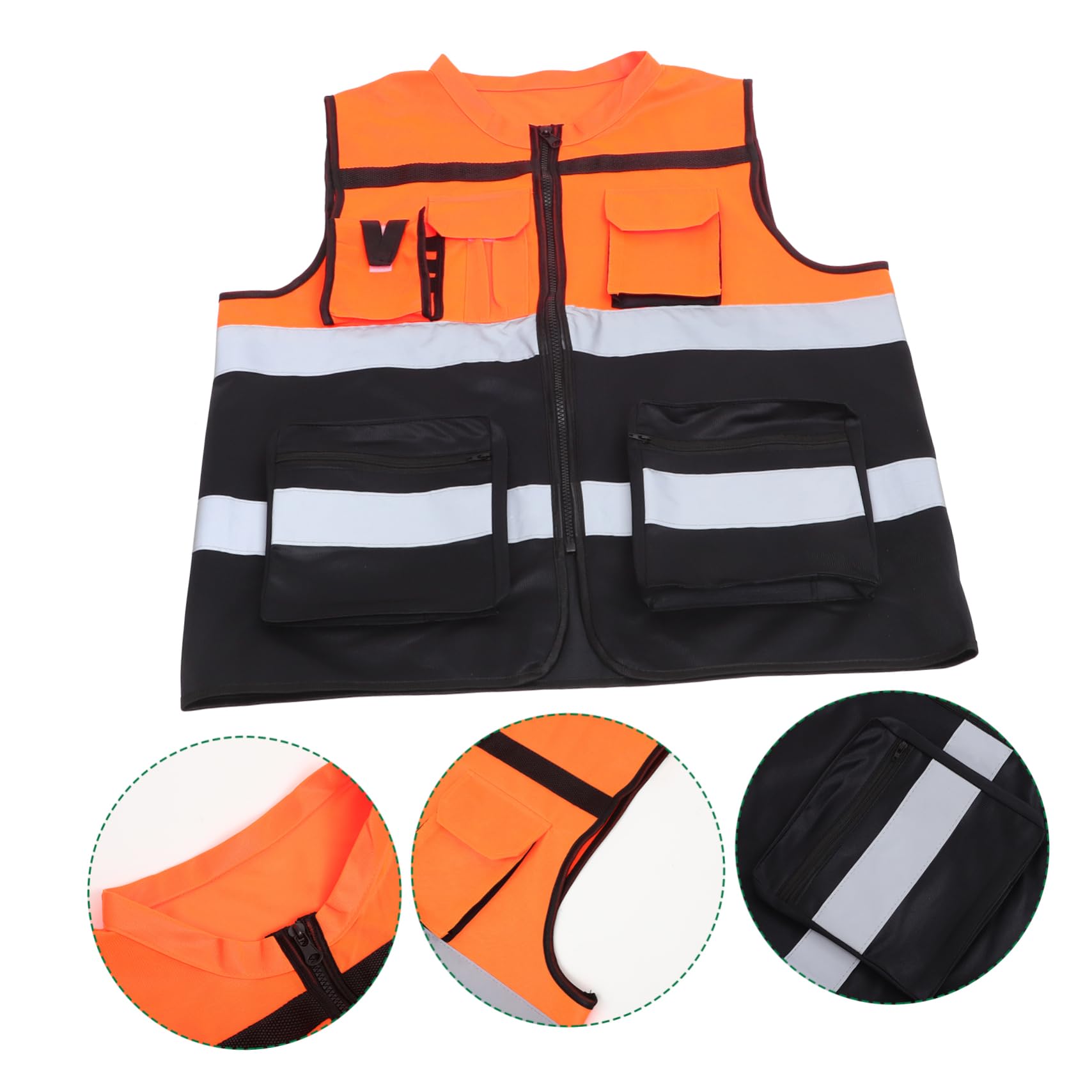 GALPADA Chaleco reflector visibilidad ciclo noche ciclismo azul chaleco reflectante deportivo Seguridad de los chalecos equipo reflectante para caminar chaleco de seguridad tela de nailon