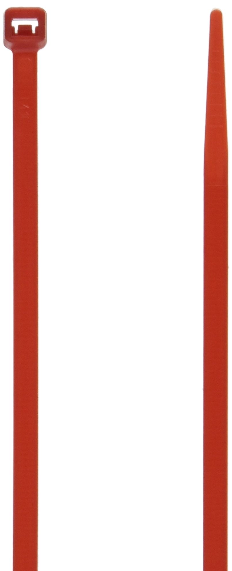 Morris 20611 Nylon Cable Tie with 50-Pound Tensile Strength, 8-Inch Length, Red, 100-Pack