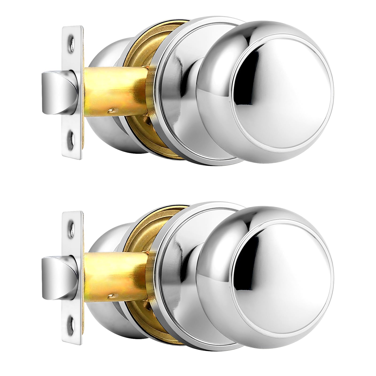 Probrico Gold Dummy Door Knobs - 2 Pack -12
