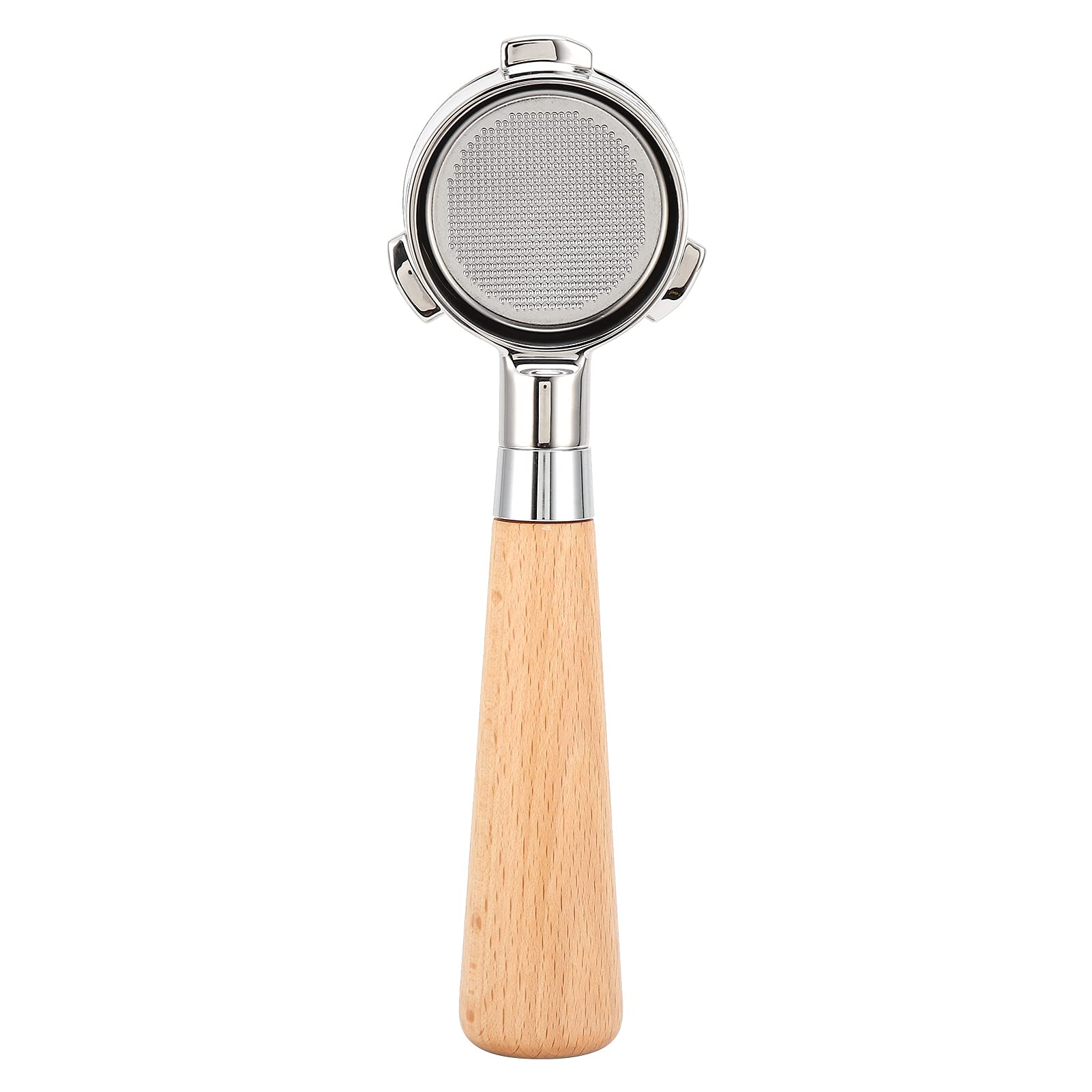Kolba do kawy bez dna Uchwyt filtra ze stali nierdzewnej Narzędzie do wymiany kosza Ergonomiczny drewniany uchwyt do ekspresu do kawy Domowy barista (Buk 54mm)