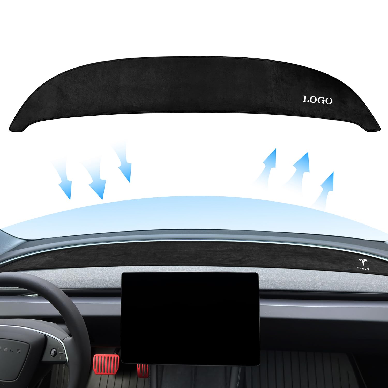 Coperture Cruscotto per Tesla Model 3 Highland 2024 Copri Cruscotto Interno Tappetino Dash Mat 2024 Model 3 Highland Accessori Interni