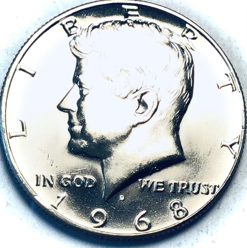 1968 D Kennedy JFK 40% Silver Gem BU MS Half Dollar Seller Mint State