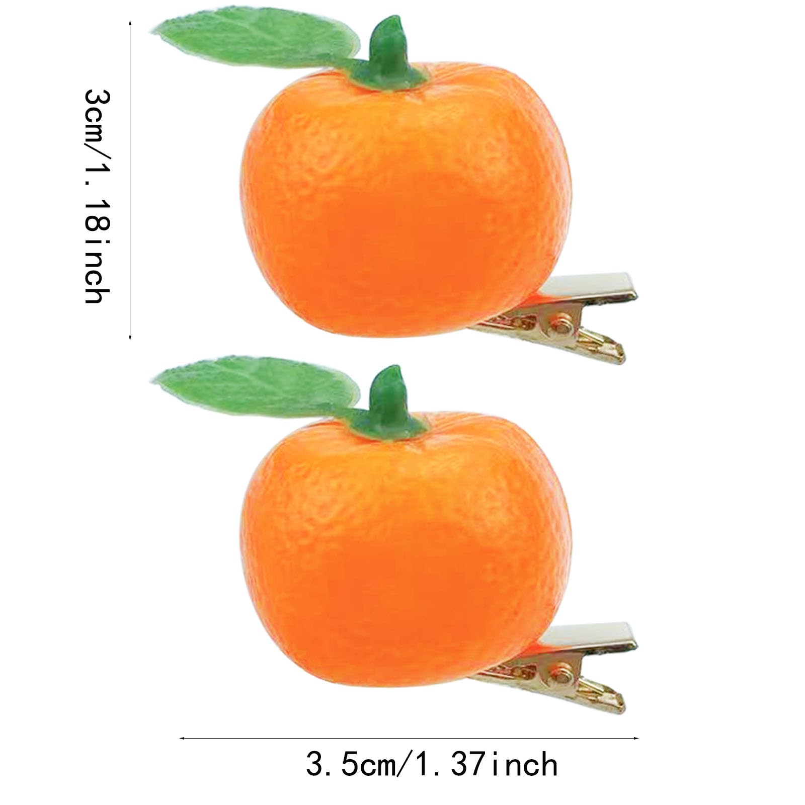 Amazon.co.jp: オレンジヘアクリップ 6個 かわいいヘアピン リアル