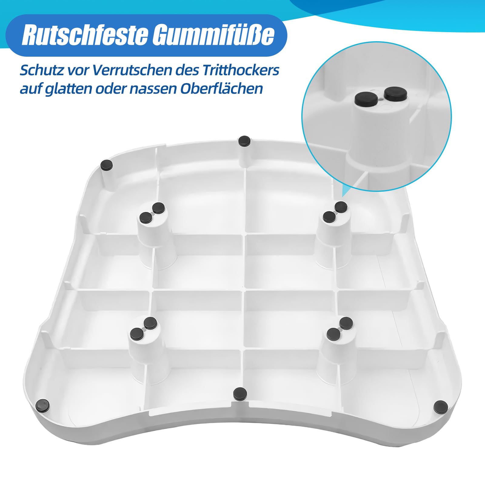 Trittstufe Badezimmer für Senioren, Einstiegshilfe Dusche Senioren, Stapelbarer Rutschfester tragbarer Badeschritt für Ältere, Große Größe Badewanne Step Hocker für Badezimmer, Hochbetten, Küchen
