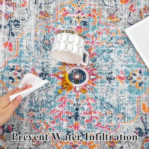 Pauwer Boho Hallway Runner Rug 2x8 Washable Entryway Area Rugs Non Slip Farmhouse Vintage Floor Mat Carpet Runner for Hallways Laundry Room Kitchen Bathroom Bedroom