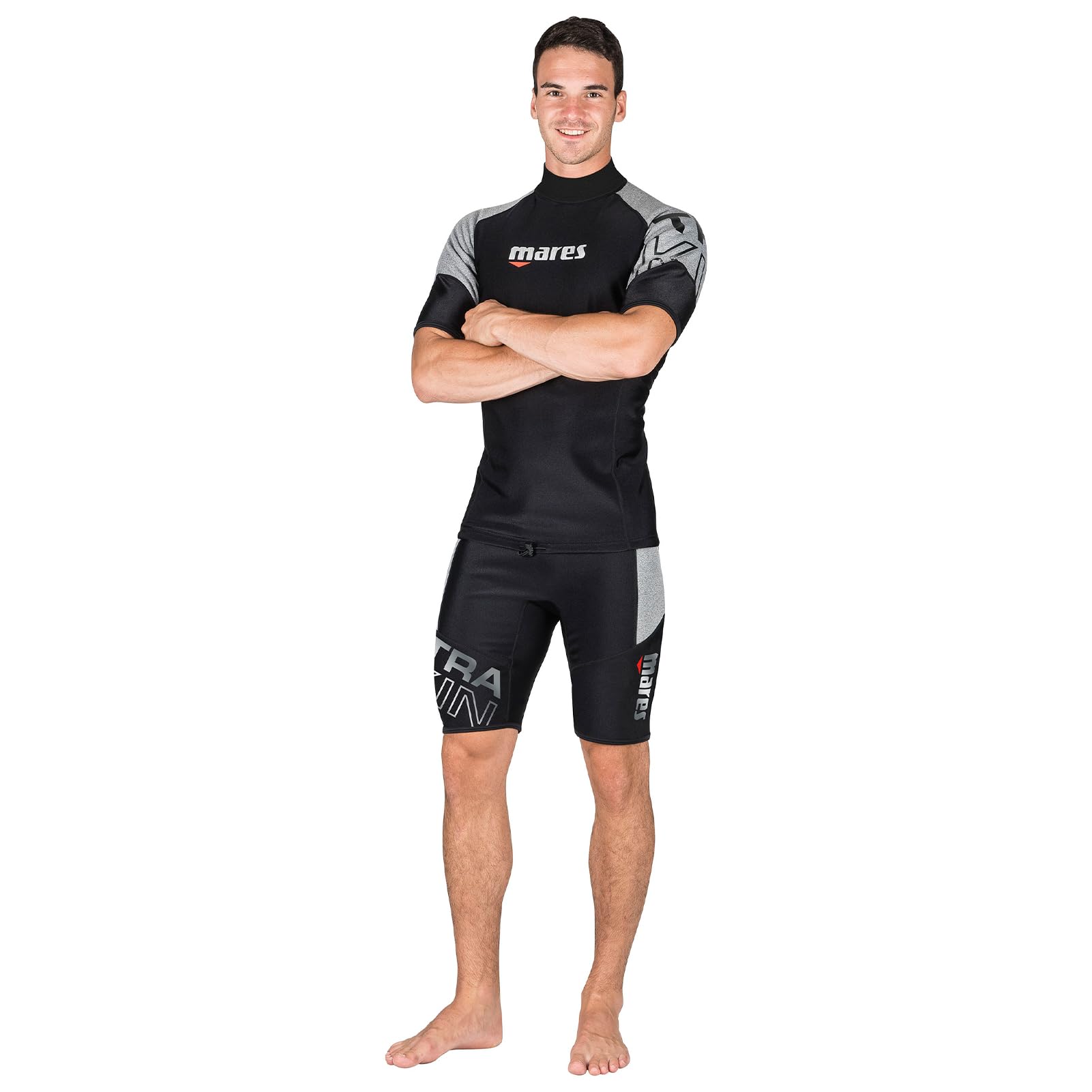MARES Men's Ultra Skin Undersuit Cropped Shorts - UPF 50+ Sun Protection Dive Skin Under Wetsuit Shorts for Water Sports, Medium