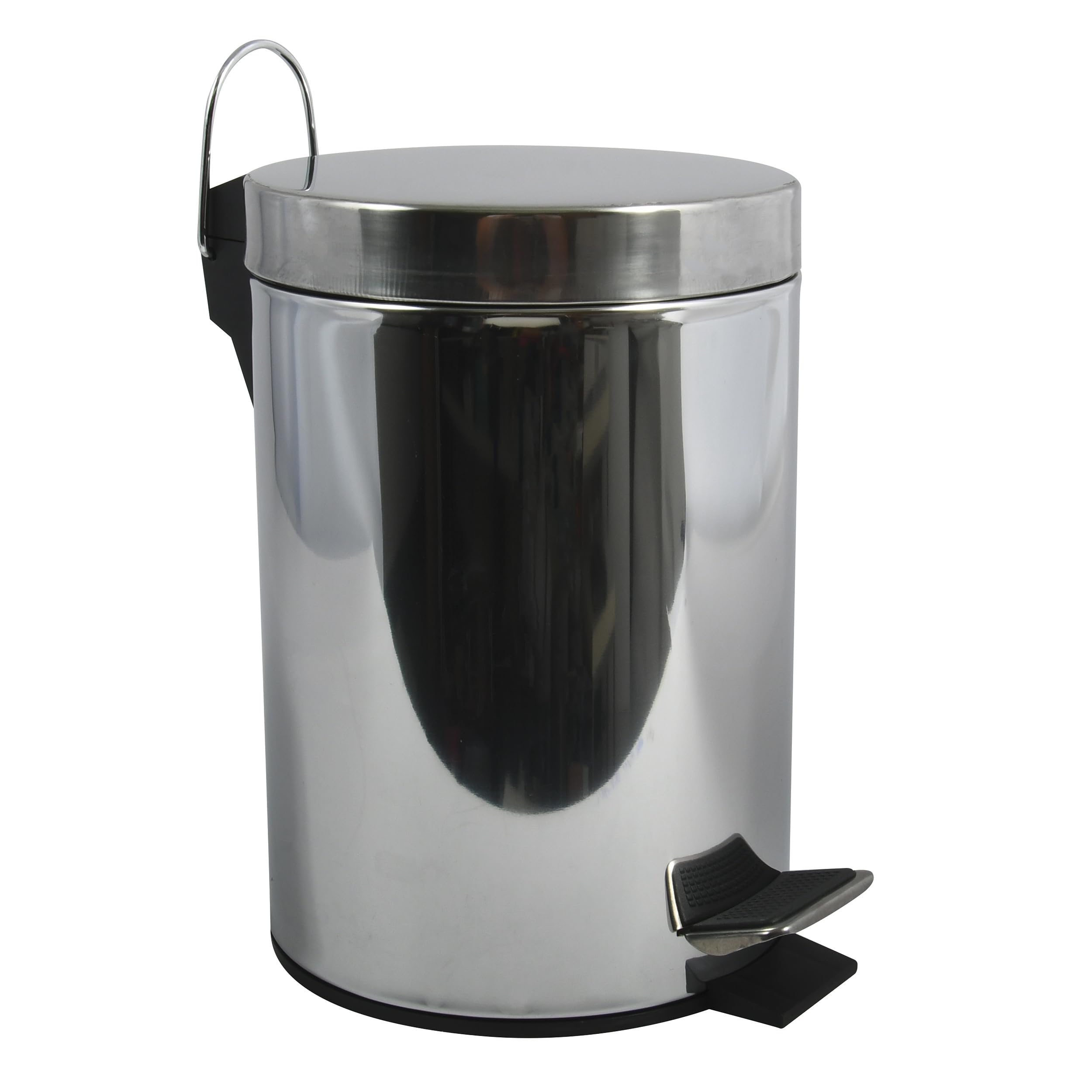 MSV – Badezimmer-Kosmetikeimer – Edelstahl mit herausnehmbarem Inneneimer – Eleganter Treteimer – Kompakt und praktisch – Grau – 20 l