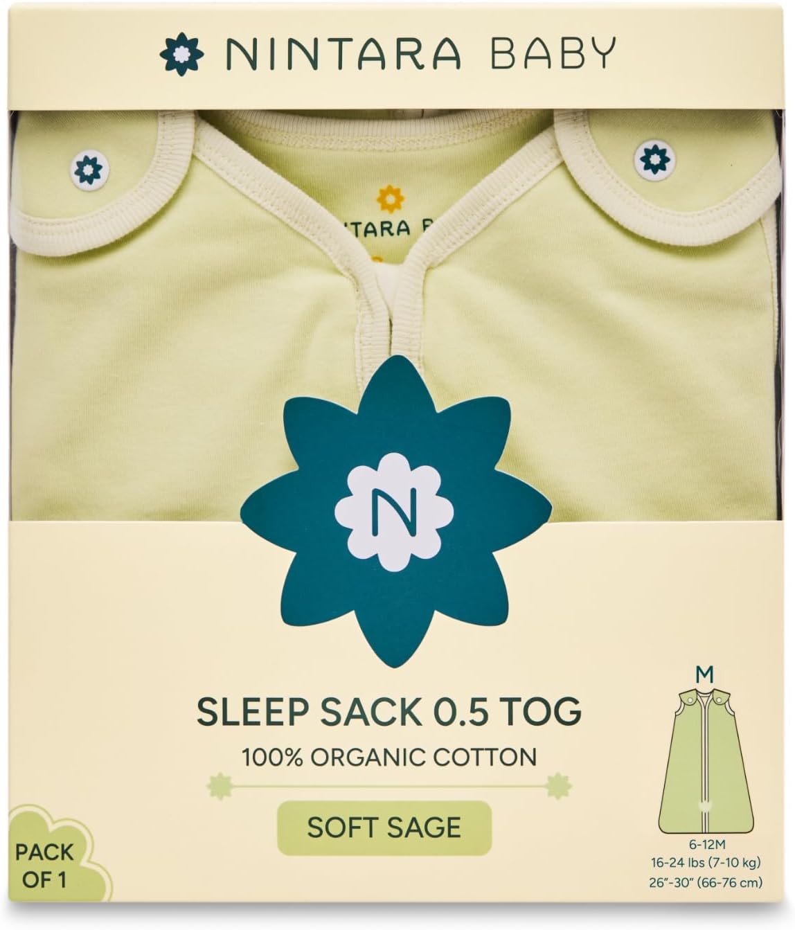 NINTARABABY 0.5 TOG Sleep Sack - Premium Organic Cotton, Lightweight Wearable Blanket for Newborns, Infants & Toddlers - Image 9