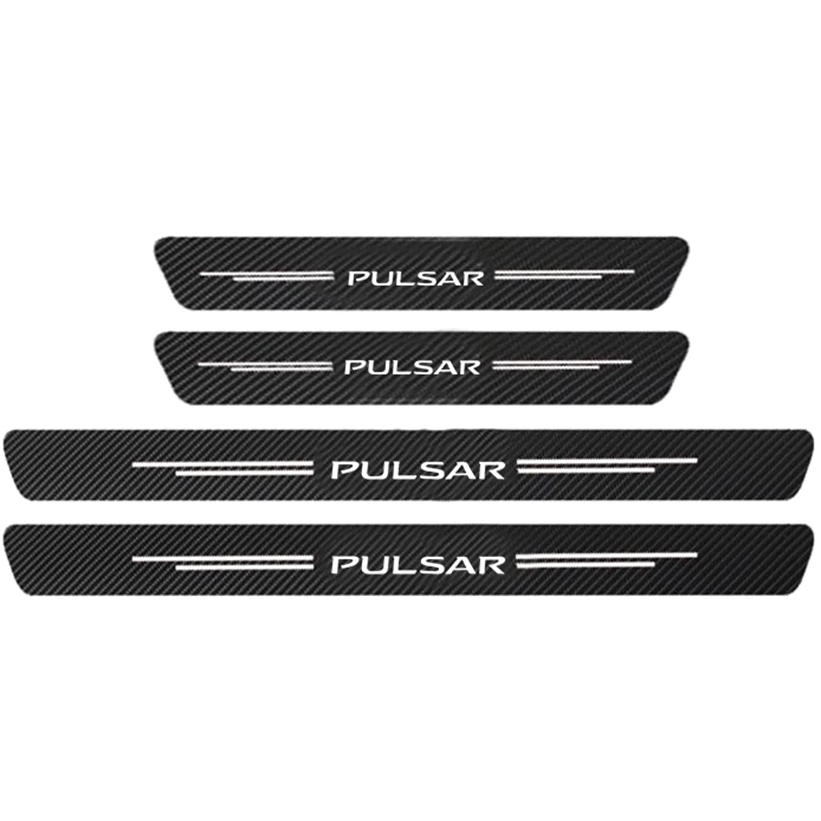 KLHYWEN 4pcs Carbon Fiber Car Door Sill Protector for Nis-san PULSAR, 4D Sill Scuff Plate Sticker Auto Welcome Pedal Threshold Decorative Accessories,White